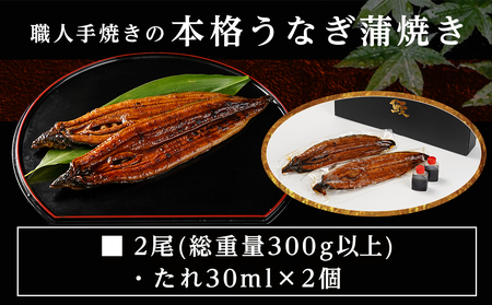 【父の日】職人手焼きの本格うなぎ蒲焼き2尾≪6月18日～21日お届け≫_MJ-33-003-2-FG_(都城市) 国産 本格 うなぎ 鰻 蒲焼 宮崎 じっくり 特製タレ 香り豊かな ふっくら 香ばしい