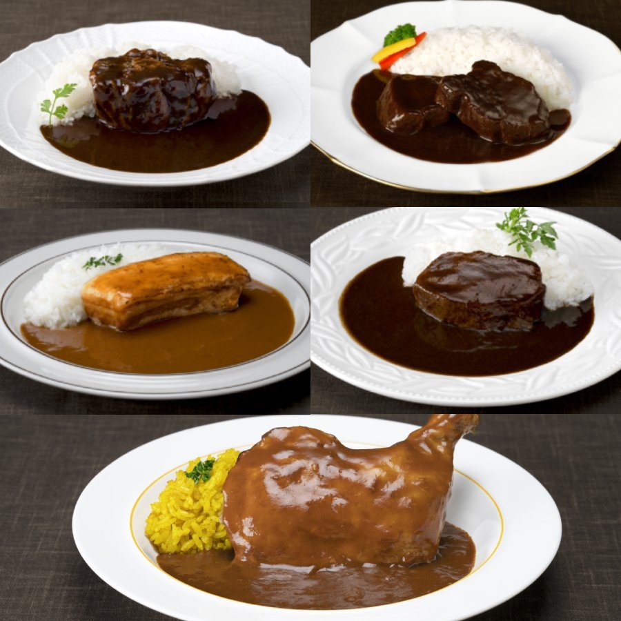 ＜柿安本店＞PREMIUM「プレミアムカレー」5種セット（牛ほほ肉・牛テール・極厚ポーク・骨付きチキン・厚切り牛タン）各1個（計5個）