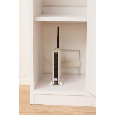 ふるさと納税 海南市 鏡面モデム収納ラックスリム　ホワイト |  | 02