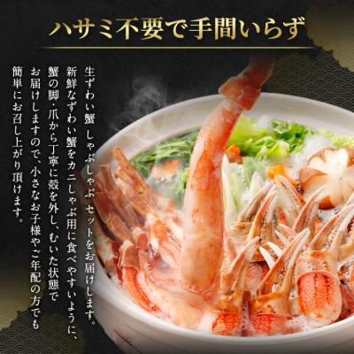 ふるさと納税 阪南市 【2025年6月21日より順次発送】生ずわい蟹 しゃぶしゃぶセット(棒肉500g+爪肉500g) |  | 02