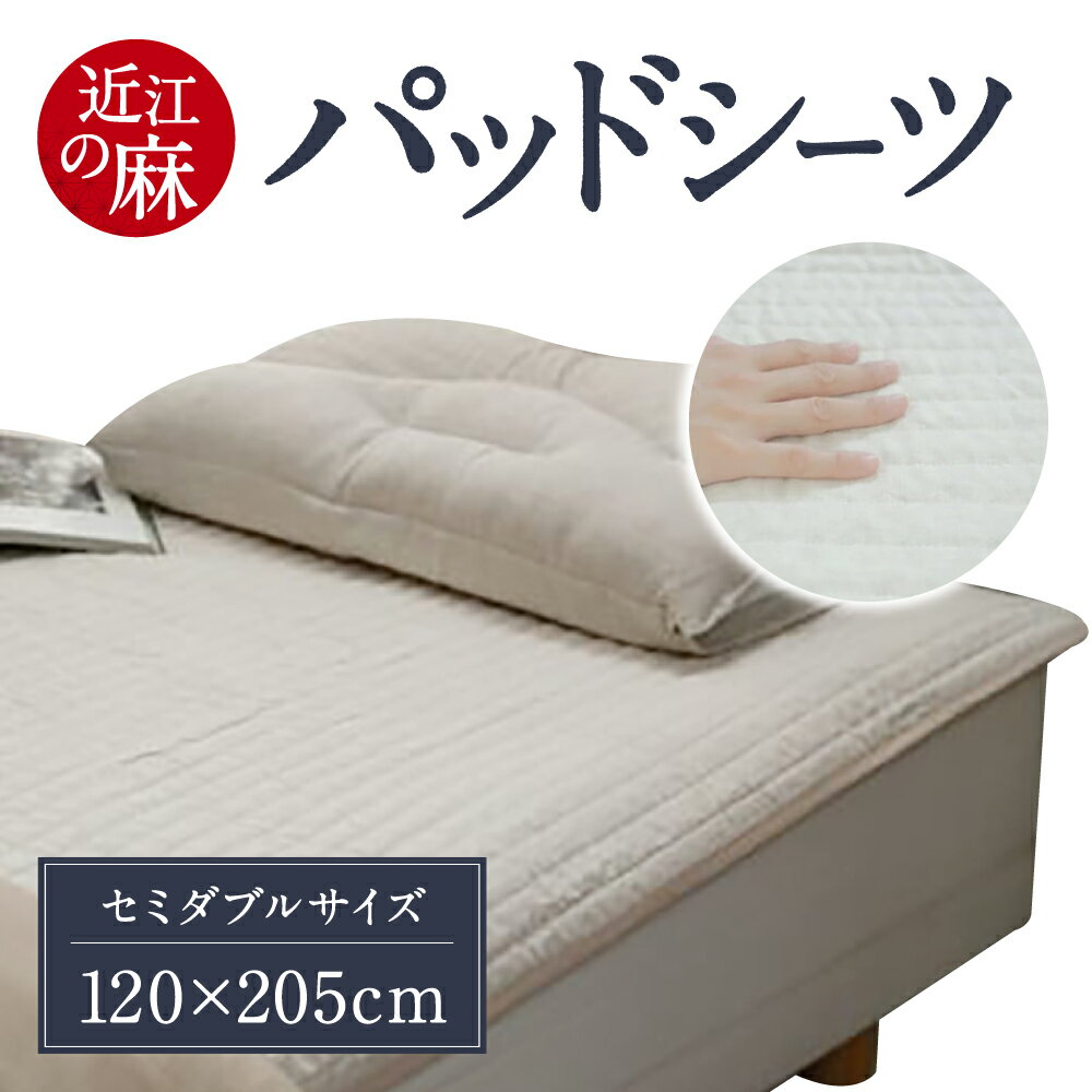 【ふるさと納税】 「近江の麻」 パッドシーツ セミダブル シーツ オールシーズン 植物繊維 麻 寝具 楽天 返礼品 寄付 お歳暮 ギフト プレゼント お祝い 贈り物 故郷納税 東近江 近江 F01 麻絲商会