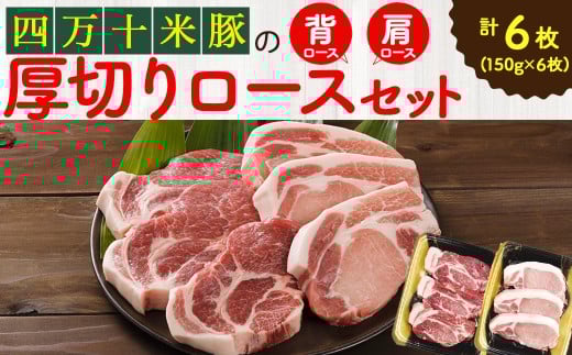 【大人気返礼品】しまんと米豚の厚切りロースセット （150g×6枚）Qjs-04 米豚 ぶた肉 豚肉 国産豚肉 国産ぶた肉 豚ロース 冷凍豚