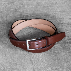 栃木レザー使用｜希少ハーネスレザーの贅沢ビジネスベルト｜Business belt｜チョコ｜minca（全3色）