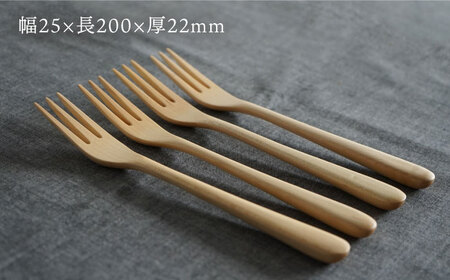 【選べる素材】木製 フォーク 4本 セット 糸島市 / DOUBLE=DOUBLE FURNITURE（ダブルダブルファニチャー）[APE025]