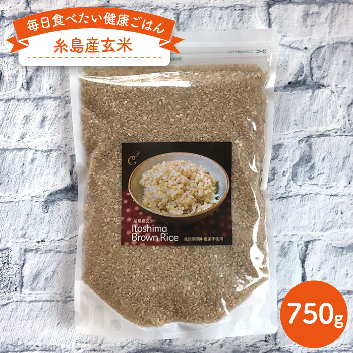 糸島産 玄米 750g 糸島市 / Carna [ALA022]