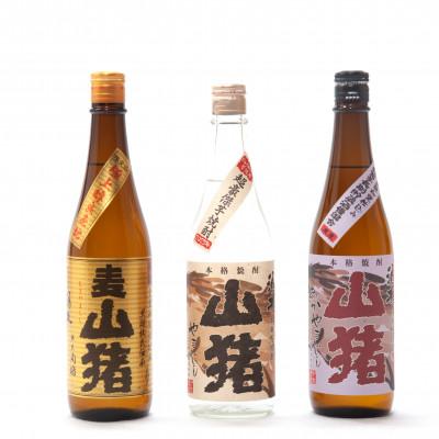 ふるさと納税 小林市 「山猪」飲み比べ　小瓶3本セット