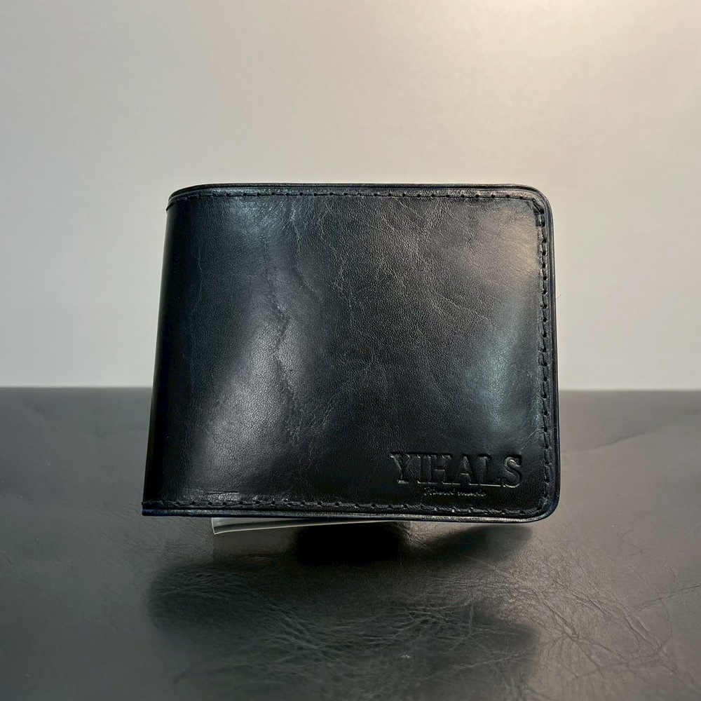 YIHALS ハンドメイド 牛革 2つ折り財布 ライトブラウン《靴屋が手掛ける革製品》｜イハレス レザー 革小物 [0668]