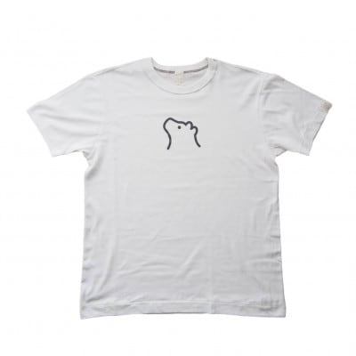 
知床・斜里町のシンボルキャラクター「知床トコさん」×久米繊維　コットンTシャツ　白・L【1340970】
