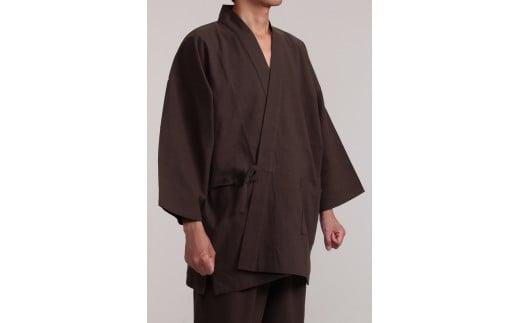 061-20　【鼠・LLサイズ】織り・縫製　地元遠州製　梨地織作務衣