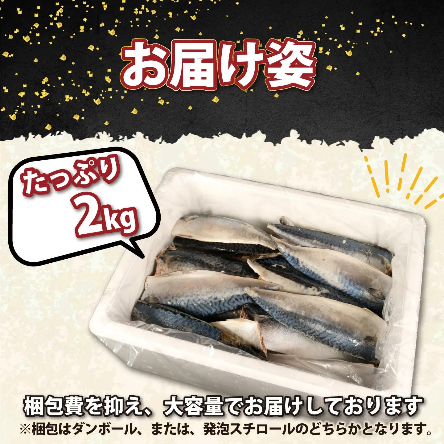 訳あり 国産 無塩さば 約2kg 小サイズ サバ