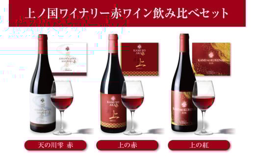 北海道上ノ国町 上ノ国ワイナリー　赤ワイン飲み比べセット「上の赤、天の川雫　赤、上の紅」　750ml×各2本