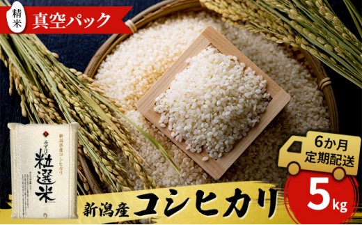 
                  令和8年産 新潟産コシヒカリ5kg　真空パック（6か月定期配送）
                