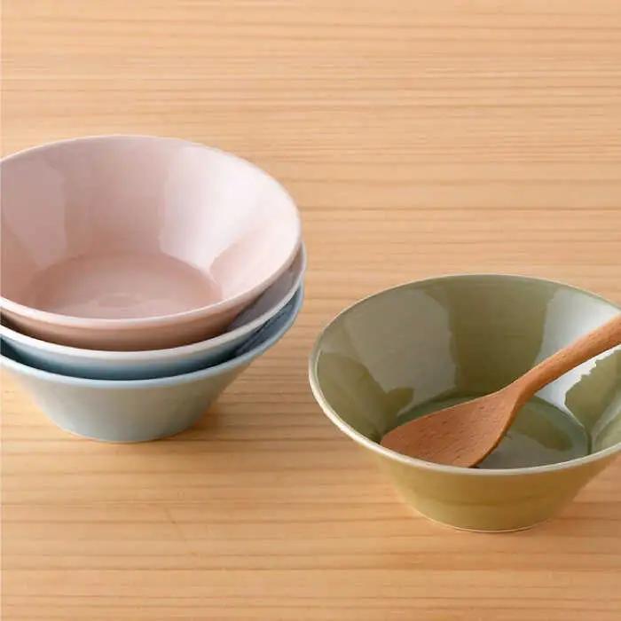 【波佐見焼】パステルカラー 4色 高台 小鉢 小皿 食器 ボウル 【舘山堂】 [RC25]  波佐見焼