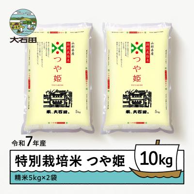 ふるさと納税 大石田町 【11月下旬発送】新米 米 令和7年産 つや姫 10kg 山形県大石田町産 特別栽培米 精米
