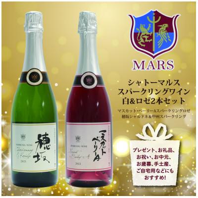 ふるさと納税 韮崎市 【のし付き】シャトーマルス　スパークリングワイン白&amp;ロゼ 　2本セット