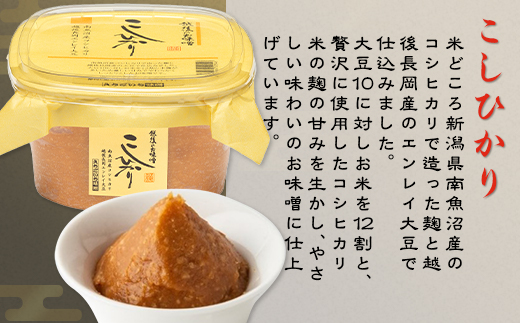 21-21南魚沼産こしひかりの米こうじ味噌とおみそ汁レシピ本セット