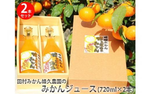 
田村みかん蜂久農園のみかんがっつりしぼったでぇ　みかんジュース(720ml×2本)
