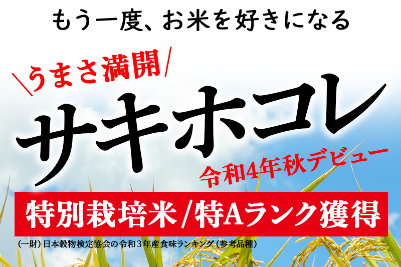 《定期便4ヶ月》令和6年産 サキホコレ特別栽培米5kg（5kg×1袋）【白米】秋田の新ブランド米 秋田県産 お米