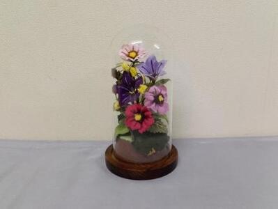 ドーム花器の花装飾（大）らんまん 花 雑貨 造花 インテリア お祝い ギフト 贈答 人気 送料無料 高知市 【花工房美呂】 [ATCO009]