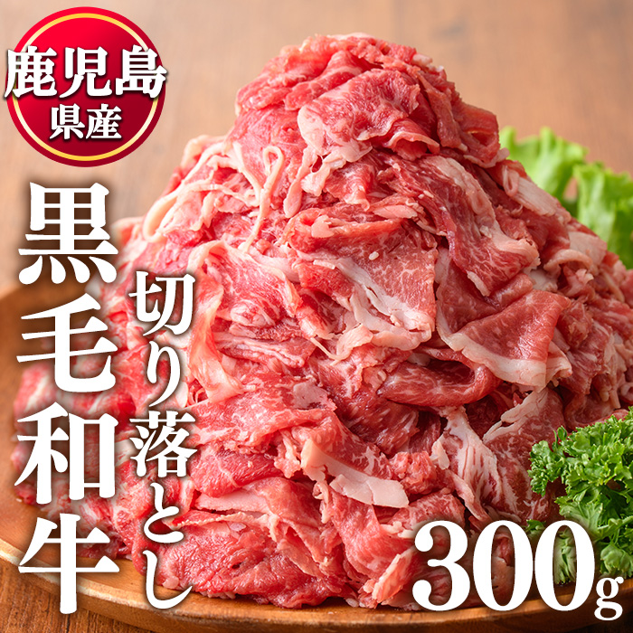 No.1375 鹿児島県産 黒毛和牛切り落とし(計300g) 牛肉 切落し 切り落し 和牛 冷凍 鹿児島産 国産 小分け 国産牛 お肉 牛丼 野菜炒め カレー 冷凍 寄附額改定 小分け 【LRプラスK】