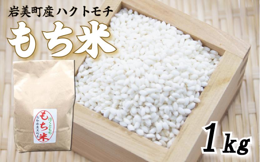 岩美町産もち米（ハクトモチ）1kg 令和7年産｜鳥取 岩美町 もち米 ハクトモチ 精米 発送は2025年11月～【31028】
