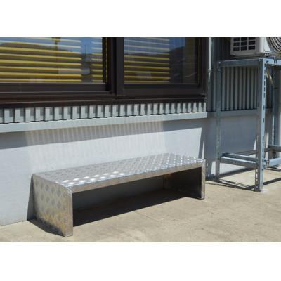 ふるさと納税 勝山市 アルミ縞(シマ)板製ベンチ　耐荷重約150kg　縞模様がおしゃれなアウトドアベンチ! |  | 02