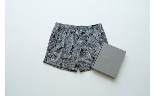 メンズ 下着 ショートトランクス 02/Lサイズ/ZIVANE/Leaf black 1枚/締め付け感の無い/専用BOX付き アンダーウェア
