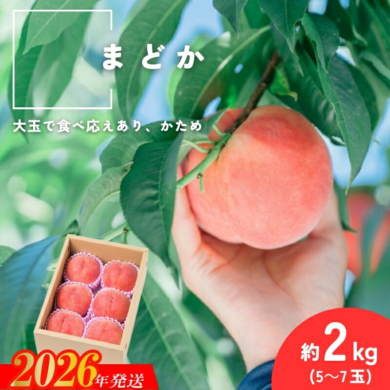 【ふるさと納税】No.2991 福島県福島市産もも「まどか」約2kg(5～7玉)【2026年発送 先行予約】