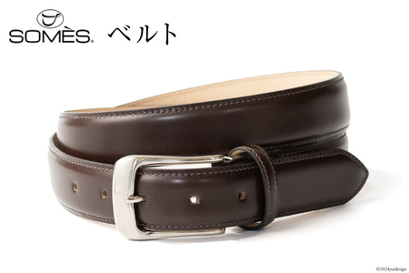 SOMES ベルト 本革 M-05 ラウンド型 （ダークブラウン） [ソメスサドル 北海道 砂川市 12260643-b]