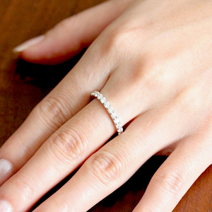 ハーフエタニティ プラチナ PT900 ダイヤモンド 0.5ct レディース 指輪 リング ダイヤリング 結婚指輪 ジュエリー 【179-pt】 ALPAZ152