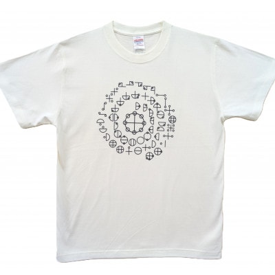 Tシャツ カタカムナ 麻炭 白 (半袖 Lサイズ)【1619676】