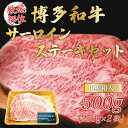 【ふるさと納税】博多和牛サーロインステーキセット 500g(250g×2枚) [a9079] 株式会社Meat Plus ※配送不可：離島【返礼品】添田町 ふるさと納税