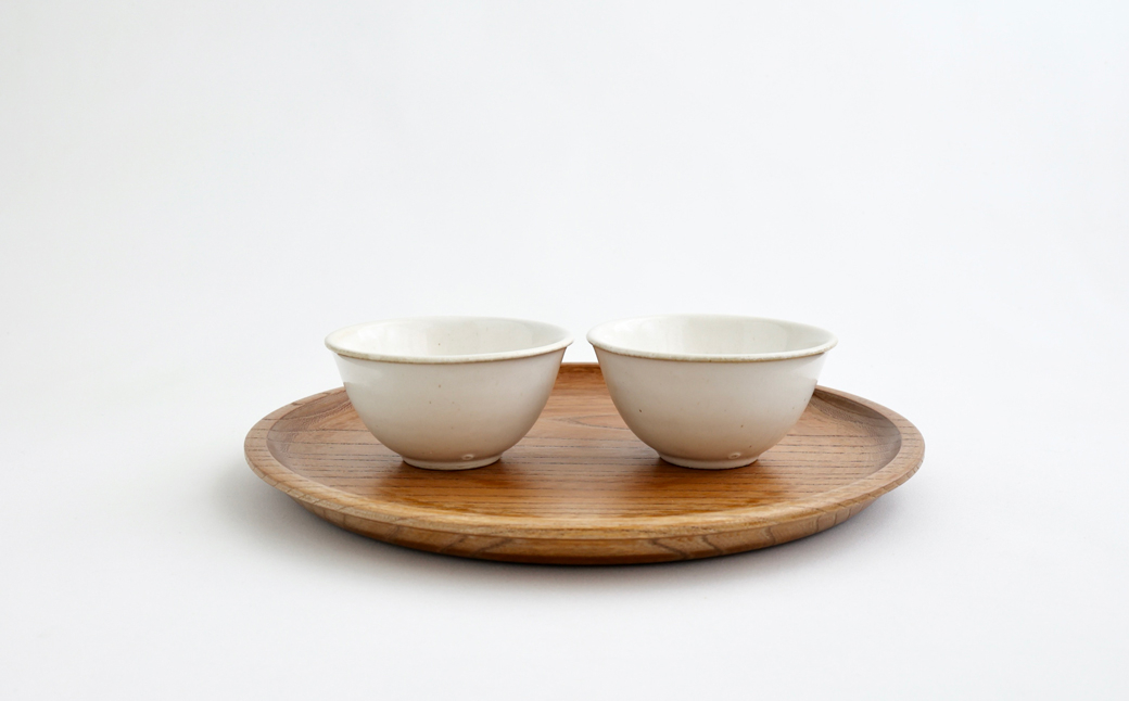 
                  【Awabi ware】汲み出し ペアセット（白磁×２） 《決済から3ヶ月前後で発送》
                