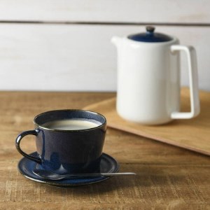【美濃焼】北欧ブルー コーヒーカップ＆ソーサー　1セット 3516162【1381990】