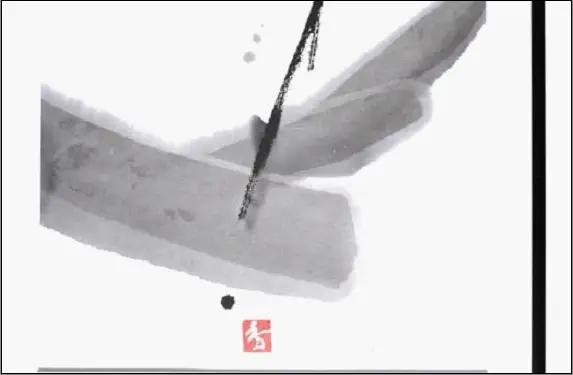 福岡市ゆかりの墨象作品《慈影》原画（A3額装）／「静かなる強さの系譜」黒田官兵衛シリーズより