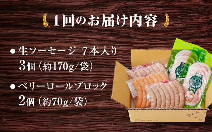 定番人気の詰め合わせ 生ソーセージ ベリーロールスライス 定期 定期便