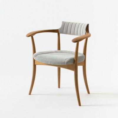 ふるさと納税 高山市 【飛騨の家具】飛騨産業HIDA　CRESCENTアームチェア(背・座張り)ホワイトオーク　CG304