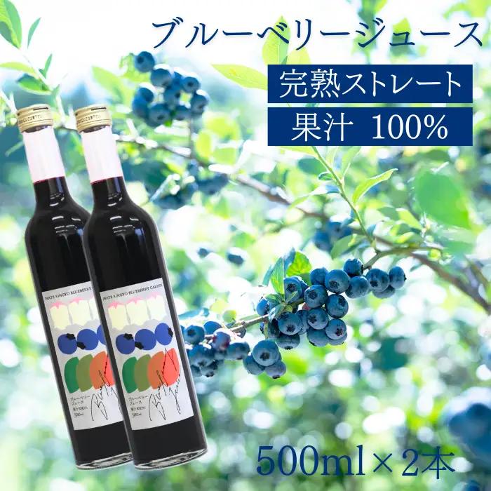 ブルーベリー ジュース 500ml 2本セット ストレート果汁 100％ 使用 【岩手林業】 フルーツジュース 果物 くだもの ベリー berry 果汁 飲料 ドリンク ストレートジュース ５００ml １００% 贈り物 ギフト プレゼント 国産 岩手県産 濃厚 栄養補給 濃厚 人気 オススメ おすすめ