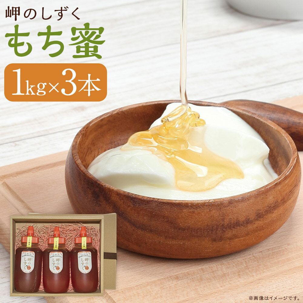 【ふるさと納税】「岬のしずく」佐田岬半島産 純粋蜂蜜 もち蜜1kg 3本セット 合計約3kg はちみつ ハチミツ 蜜 国産 常温 詰合せ 詰め合わせ セット 愛媛県 送料無料 (321) 【えひめの町（超）推し！（伊方町）】