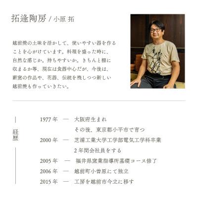 ふるさと納税 越前町 「拓逢陶房」【越前焼】冷酒3点セット 掛分白(片口、カップ×2) |  | 02