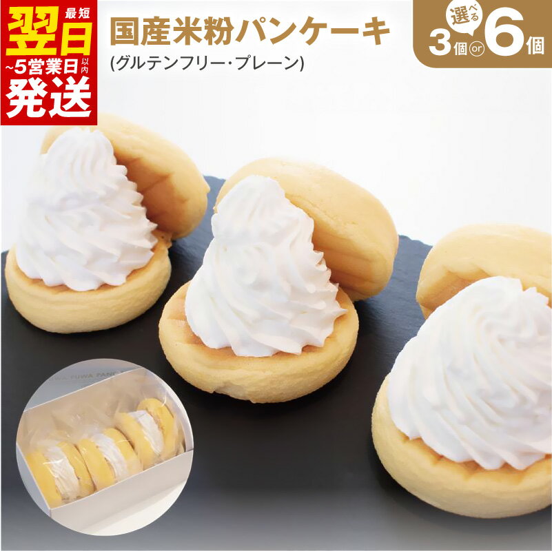 【ふるさと納税】パンケーキ 3個入 / 6個入 ( グルテンフリー プレーン ) パンケーキカフェ cafeblow 国産米粉パンケーキ 米粉 お取り寄せ スイーツ デザート おやつ ギフト 贈り物 熨斗 対応可 誕生日 記念日 冷凍 最短 翌日発送 5営業日 泉佐野市 送料無料