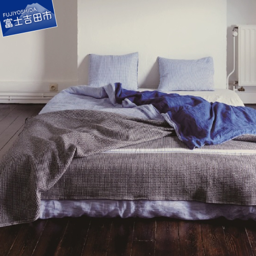 テンジンファクトリー製　ラムワッフルブランケット（グレー）