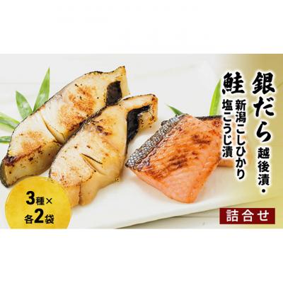ふるさと納税 新潟市 銀だら越後漬・鮭新潟コシヒカリ塩こうじ漬 詰合せ(6P)[54070196]
