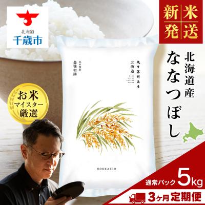 ふるさと納税 千歳市 【定期便3回・中旬発送】北海道産ななつぼし 5kg(通常パック5kg×1袋)
