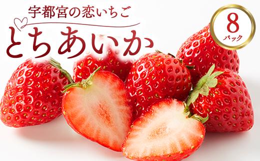 
            宇都宮の恋いちご「とちあいか」 8パック ―甘くて可愛い、愛されいちご― | 苺 イチゴ 果物 フルーツ 栃木県 宇都宮市 ※2025年12月中旬～2026年3月下旬頃に順次発送予定
          