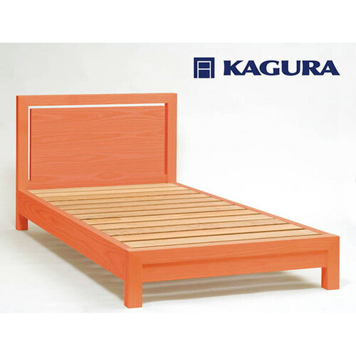 【ふるさと納税】家具蔵 KAGURA ベッドフレームダンハイヘッド シングル チェリー材 家具 寝具 寝室 木材 無垢材 職人 手作業 天然木 高級木材 無添加 安全 ジャパニーズモダン 高級家具 熟練 無着色 おしゃれ 天然木無垢材 温もり シンプル 【（株）アイダ】 【ho1201】