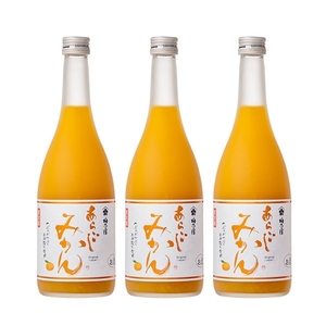 梅乃宿 あらごしみかん 720ml 3本 セット ／ お酒 リキュール ギフト 贈り物 プレゼント 人気 メーカー直送 果肉たっぷり デザート つぶつぶ食感 ロック ストレート 奈良県 葛城市