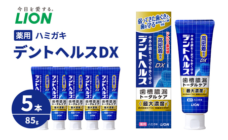ライオン 薬用歯磨き デントヘルスDX 85g×5本