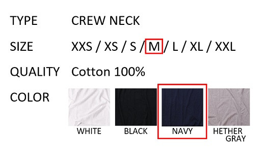 【Mサイズ】 EIJI T−SHIRT クルーネック ネイビー _SM15-4 ｜ 服 Tシャツ ティーシャツ 国産 日本製 大阪府 阪南市