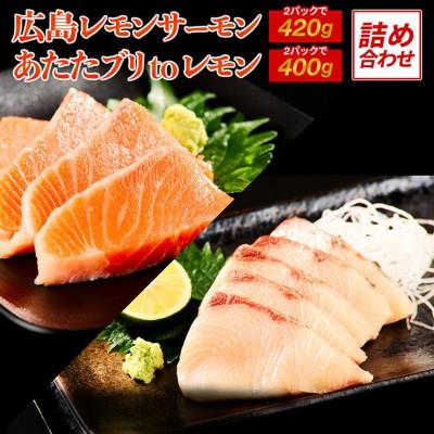 ふるさと納税 大竹市 瀬戸内海レモン育ち 広島レモンサーモンとあたたブリtoレモンの詰め合わせ